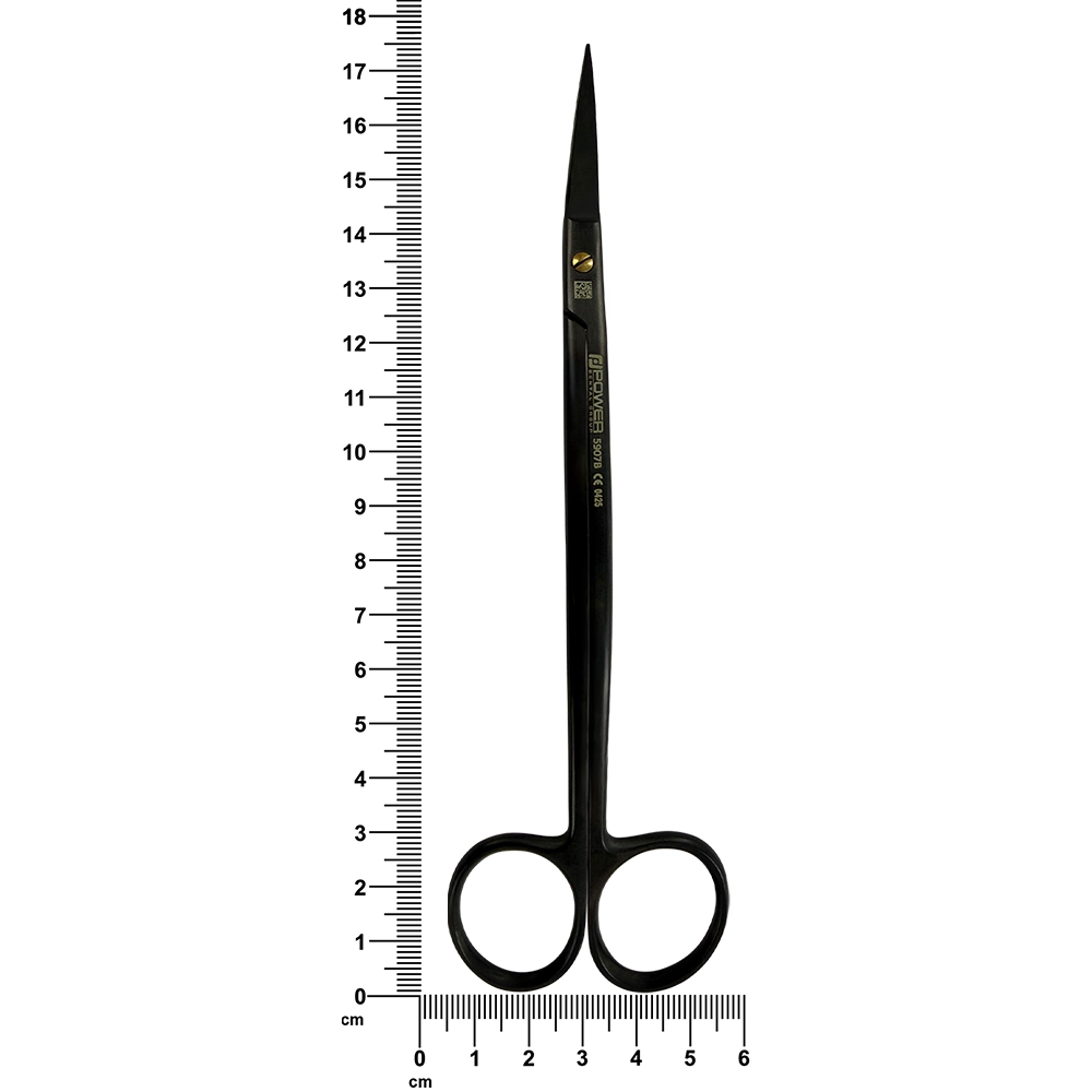 Tijeras de sutura Dean Super Cut – Curvas, 17,5 cm (6,9 pulg.) – Titanio negro