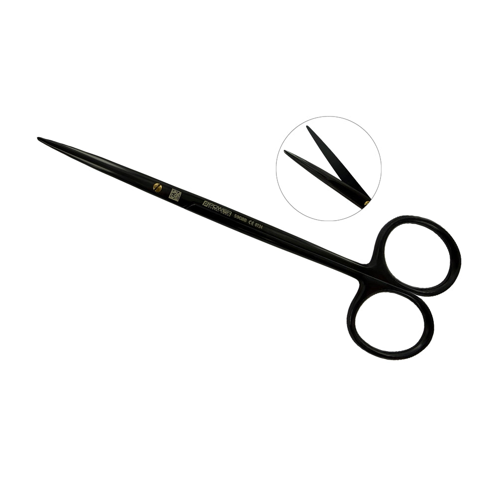 Ciseaux de suture Metzenbaum Super Cut – Droits, 14,5 cm (5,7 po) – Titane noir