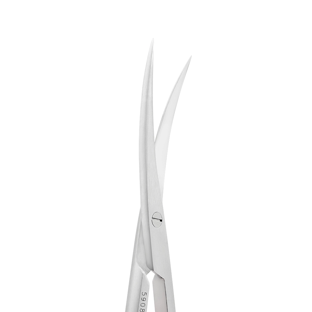 Close-up of pointed tips on curved Metzenbaum Super Cut scissors 5908SCP