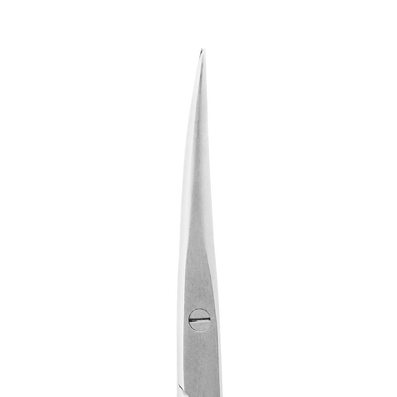 Front close-up of pointed tip on curved Metzenbaum Super Cut scissors 5908SCP