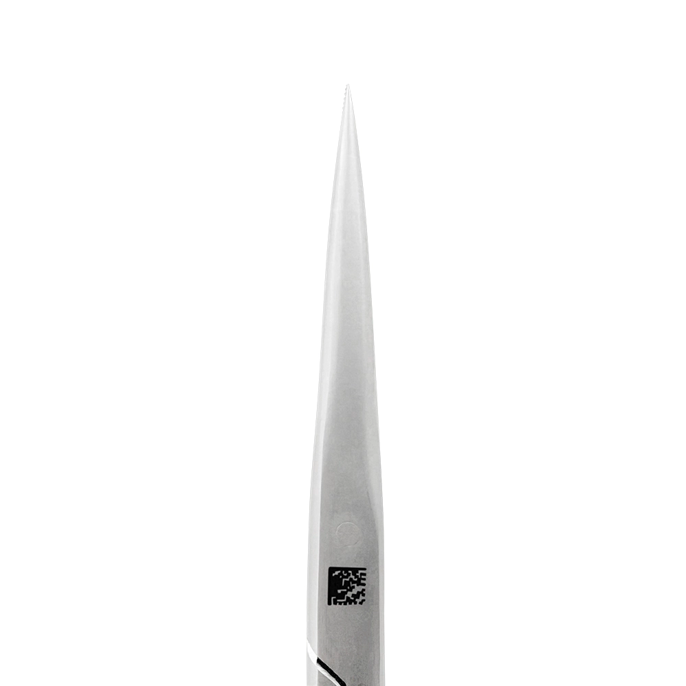 Front close-up of pointed tip on Metzenbaum Super Cut scissors 5908SP