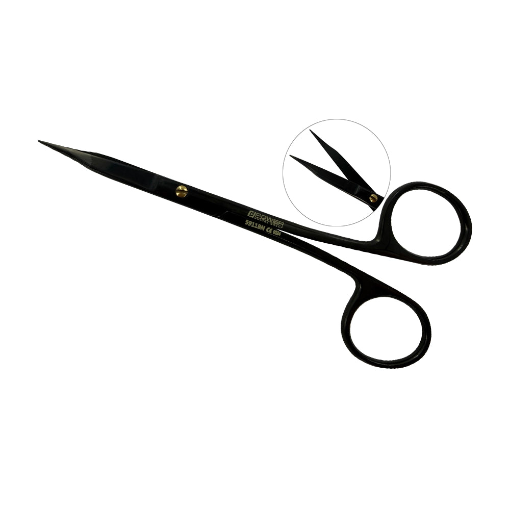 Ciseaux Power Bow Goldman-Fox – Droits, 12,5 cm – Titane noir