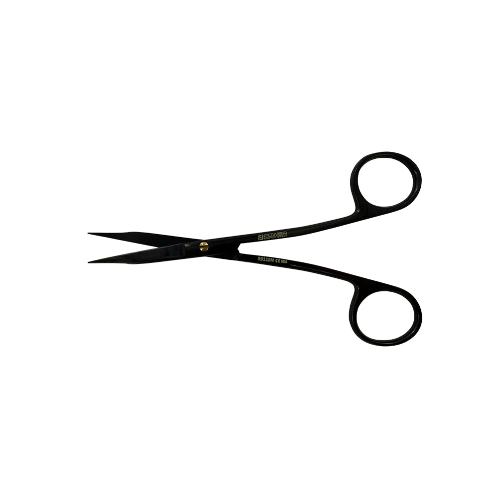 Ciseaux Power Bow Goldman-Fox – Droits, 12,5 cm – Titane noir