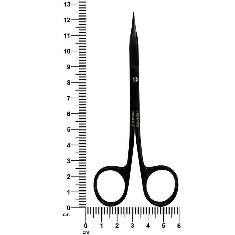 Ciseaux Power Bow Goldman-Fox – Droits, 12,5 cm – Titane noir