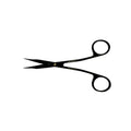 Power Bow Goldman-Fox Scissors – Curved, 4.9 in (12.5 cm) – Black Titanium