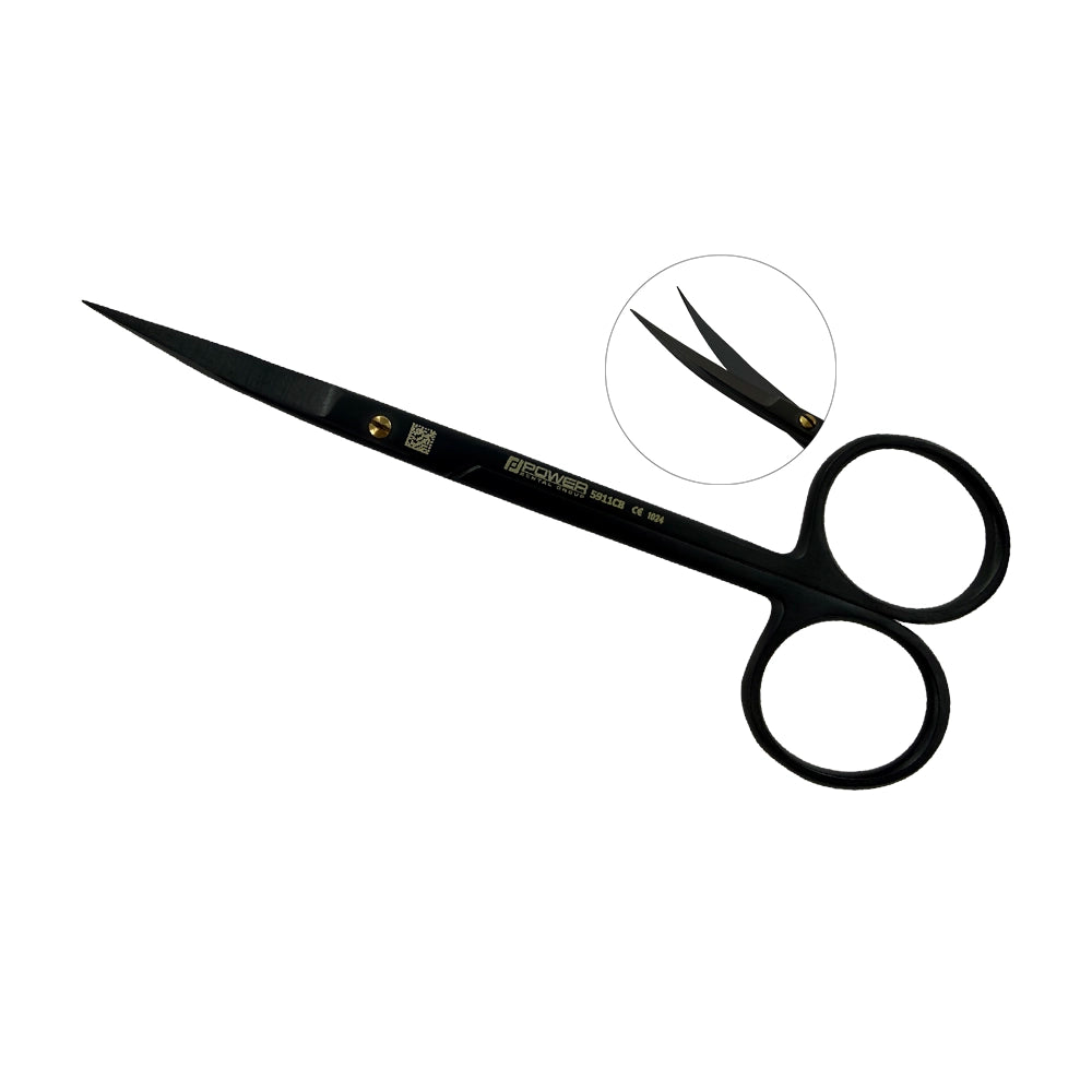 Ciseaux de suture Goldman-Fox Super Cut – Courbés, 12,5 cm (4,9 po) – Titane noir