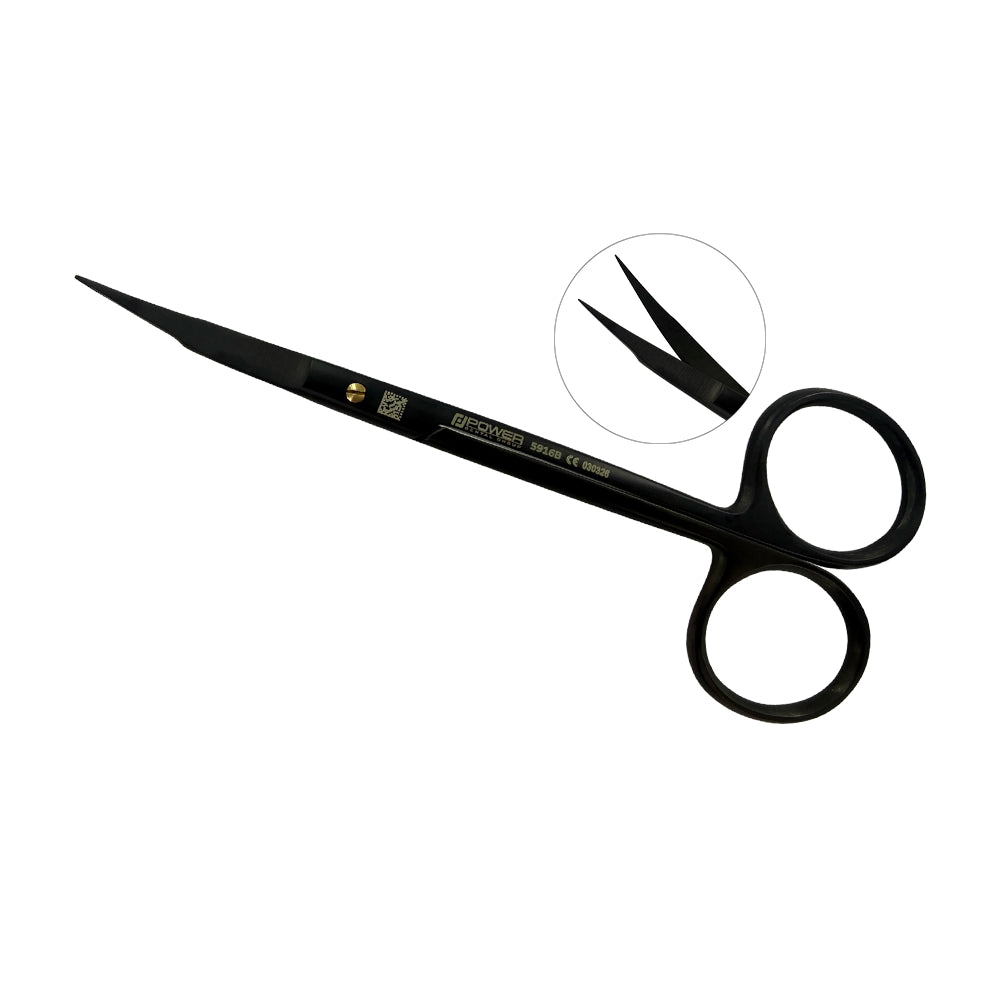 Ciseaux à sutures Goldman-Fox Super Cut – Double courbure, 4,9 pouces (12,5 cm) – Titane noir