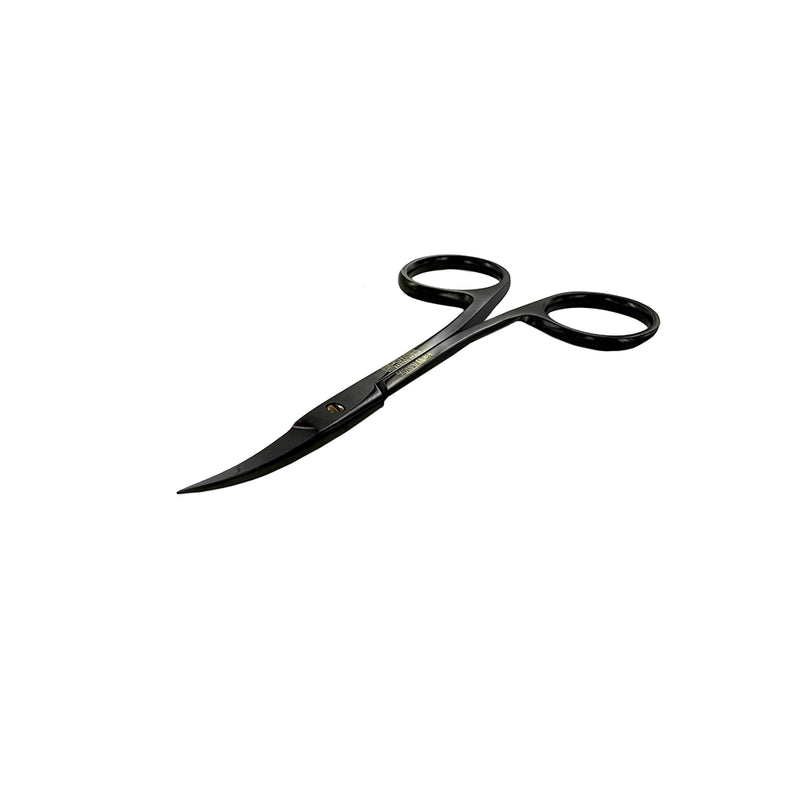 Ciseaux chirurgicaux Iris Power Bow – Courbés, 11,5 cm (4,5 po), Points de suture – Titane noir