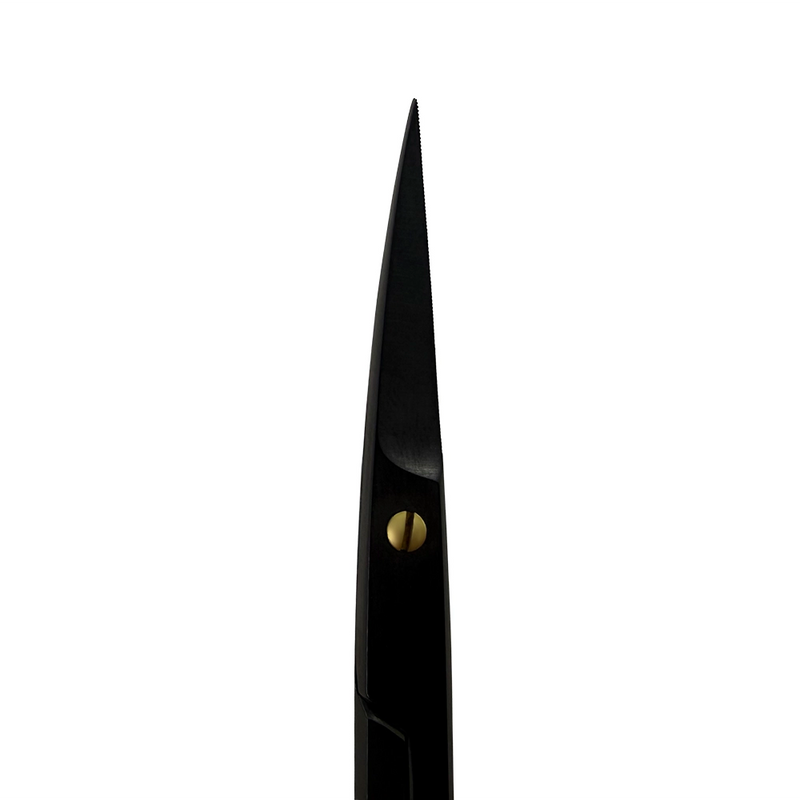 Ciseaux chirurgicaux Iris Power Bow – Courbés, 11,5 cm (4,5 po), Points de suture – Titane noir