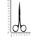 Ciseaux chirurgicaux Iris Power Bow – Courbés, 11,5 cm (4,5 po), Points de suture – Titane noir