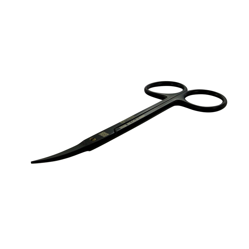 Ciseaux à suture Iris Super Cut – Courbés, 11,5 cm (4,5 po) – Titane noir