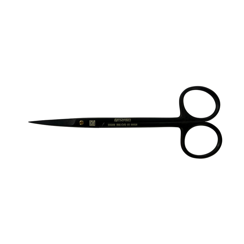 Ciseaux à suture Iris Super Cut – Courbés, 11,5 cm (4,5 po) – Titane noir