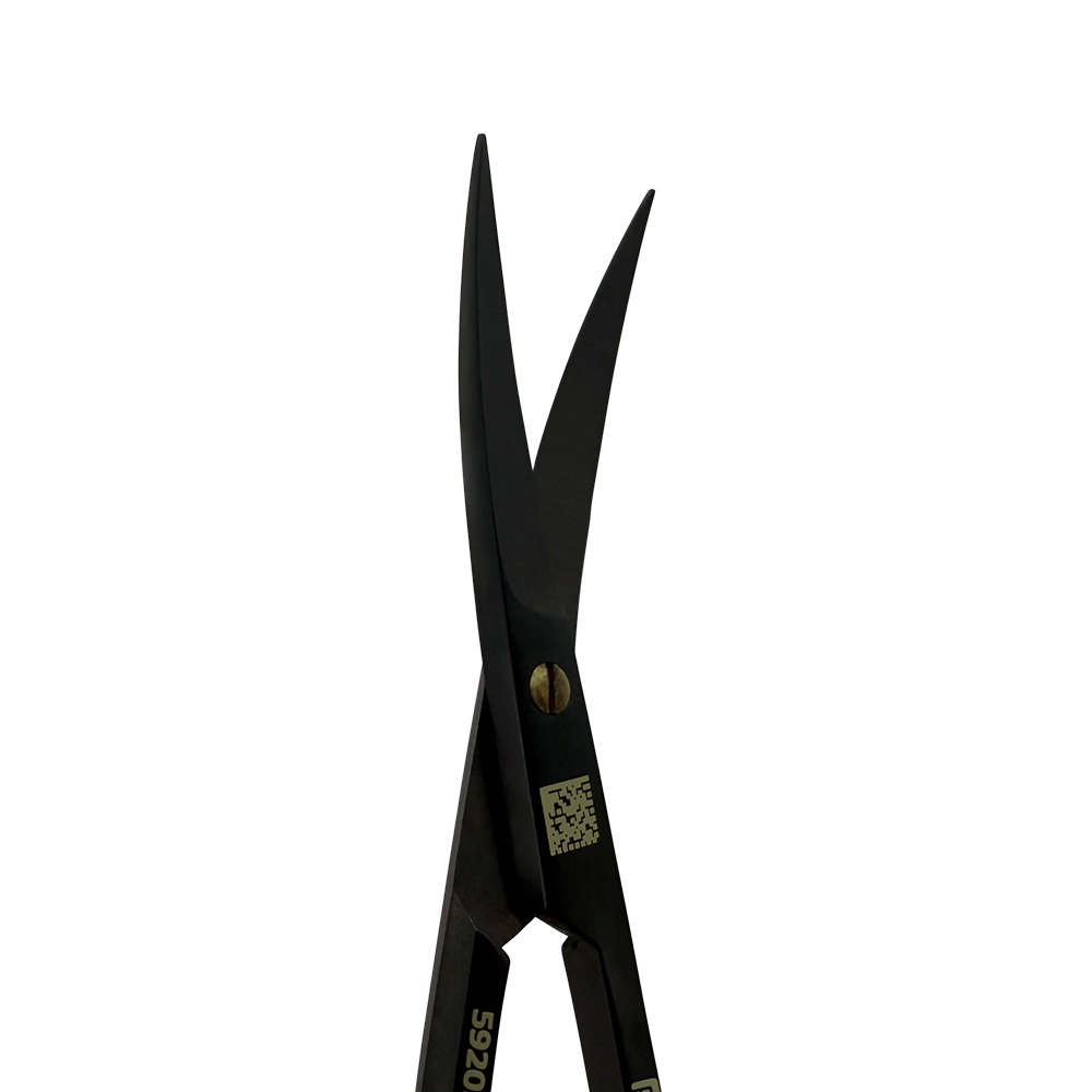 Ciseaux à suture Iris Super Cut – Courbés, 11,5 cm (4,5 po) – Titane noir
