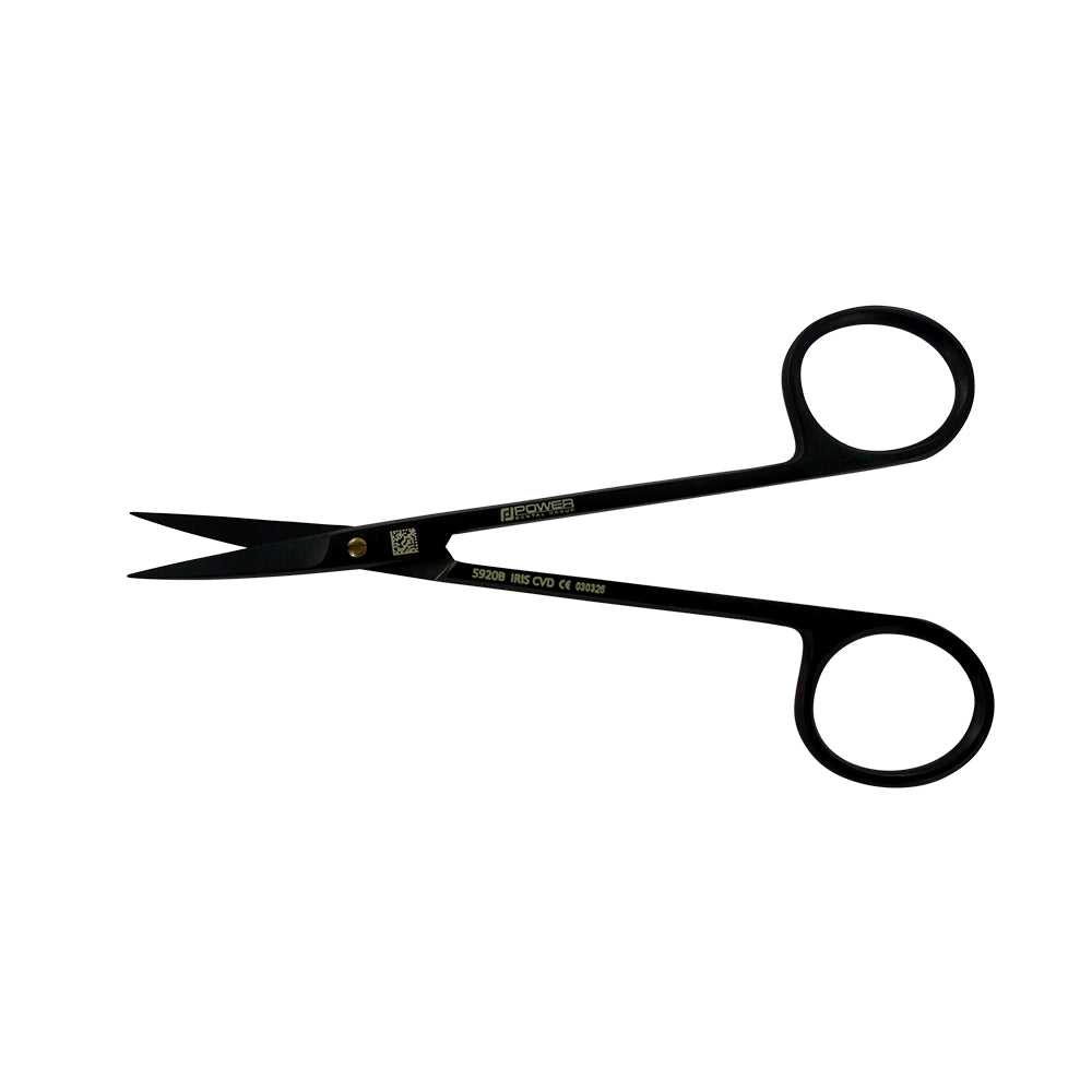 Ciseaux à suture Iris Super Cut – Courbés, 11,5 cm (4,5 po) – Titane noir