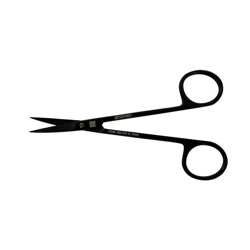 Ciseaux à suture Iris Super Cut – Courbés, 11,5 cm (4,5 po) – Titane noir
