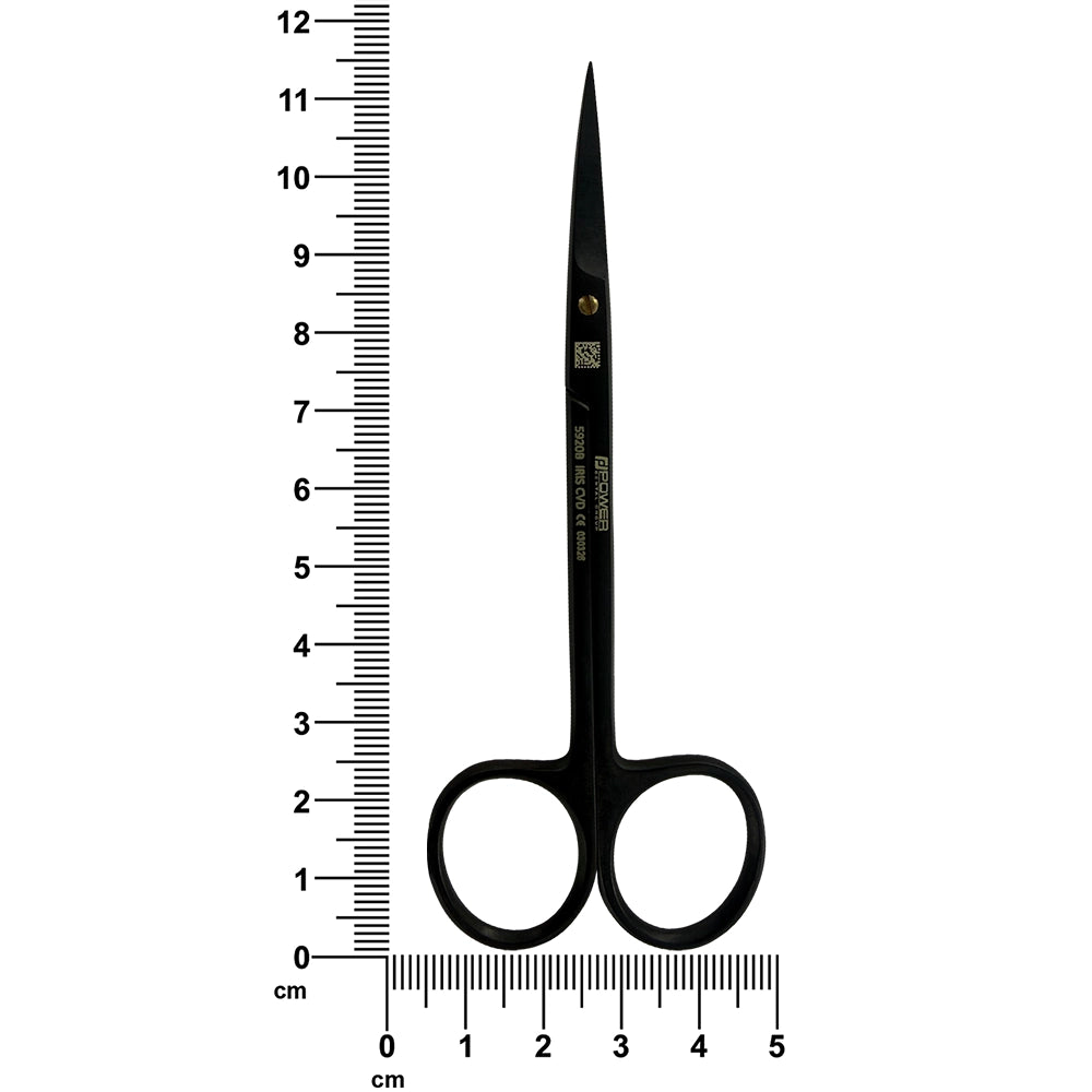 Ciseaux à suture Iris Super Cut – Courbés, 11,5 cm (4,5 po) – Titane noir