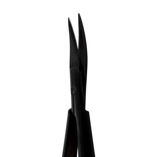Power Castroviejo Super Cut Tissue Cutting Scissors – Curved, 5.5 in (14 cm) – Black Titanium