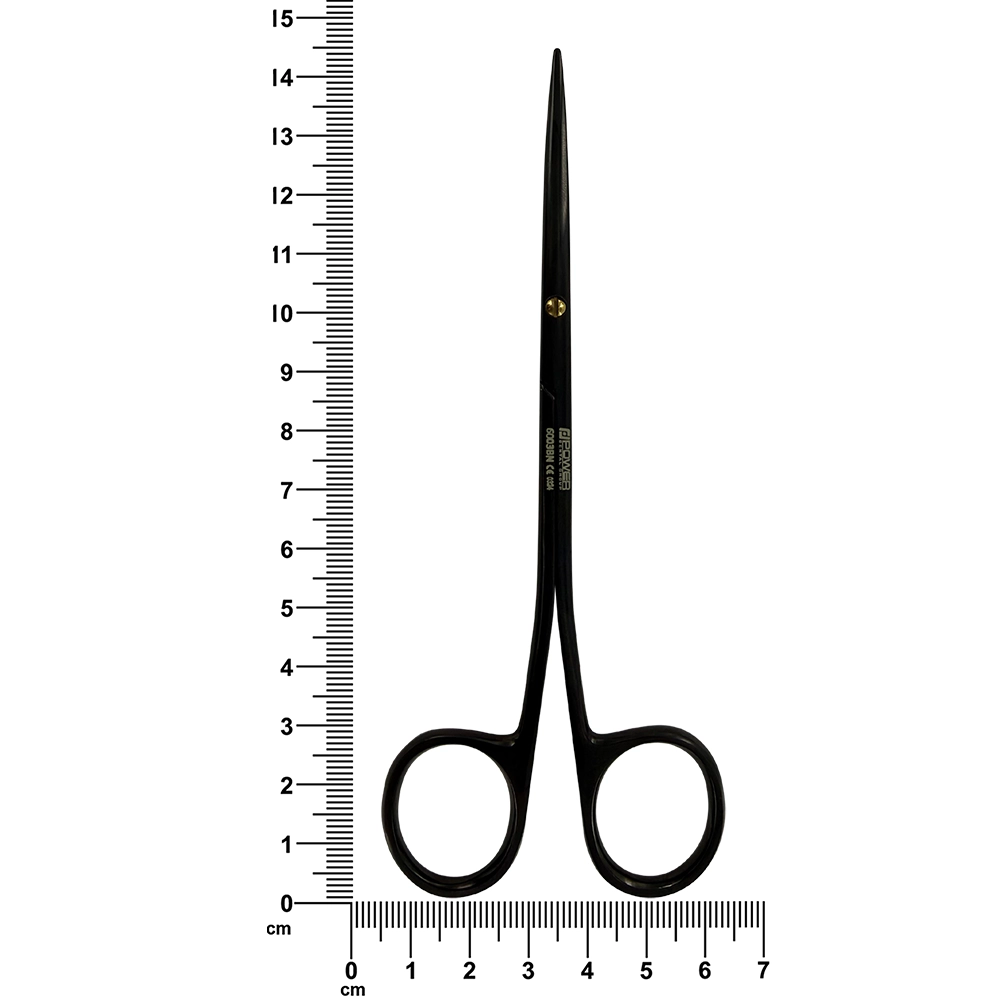 Tijeras Metzenbaum Power Bow – Rectas, 14,5 cm (5,7 pulg.) – Titanio Negro