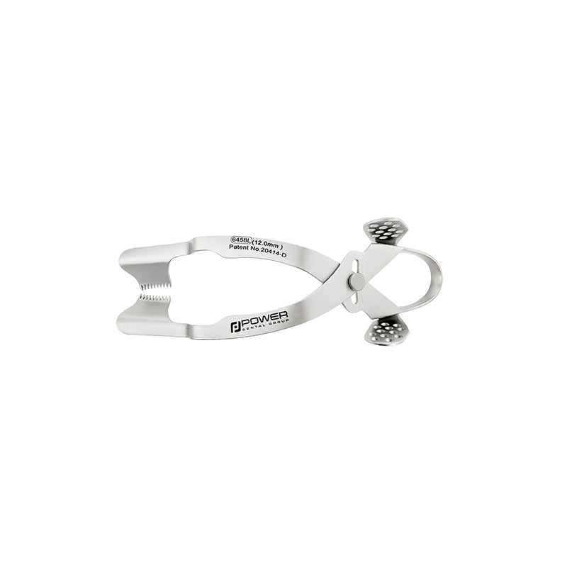 Power self-retaining flap retractor with 18 mm serrated blade