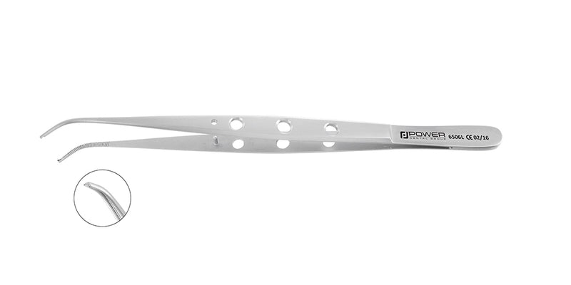 TWEEZERS, TISSUE FORCEPS MICROSURGICAL CVD TEETH 1X2 15cm/6"