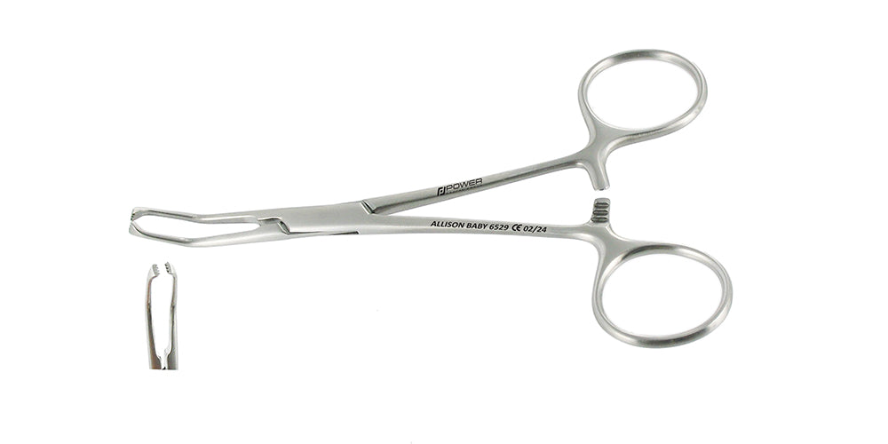 TWEEZERS, TISSUE FORCEPS HINGE TYPE ALLISON TFB 12.5cm