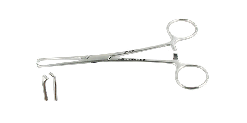 TWEEZERS, TISSUE FORCEPS HINGE TYPE ALLISON TFS 15cm