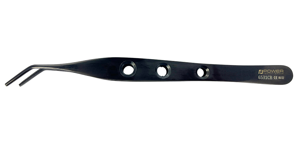 X POWER TWEEZERS, TISSUE FORCEPS DEBAKEY ATRAUMATIC CVD 18cm. BLACK TITANIUM