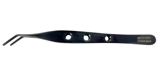 X POWER TWEEZERS, TISSUE FORCEPS DEBAKEY ATRAUMATIC CVD 18cm. BLACK TITANIUM