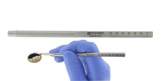 Mirror Handle  Thin Octagon, Cone Socket, with Ruler