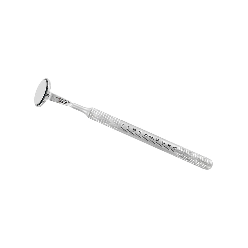 Dental Mirror #5 – Double-Sided, Cone Socket, 6EZ Handle with mm Scale, 6.5 in (16.5 cm)