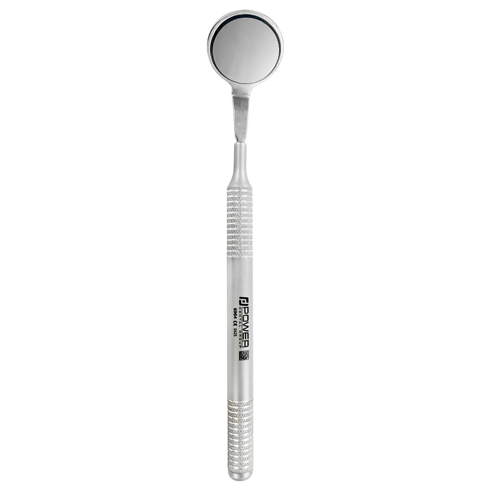 Dental Mirror #5 – Double-Sided, Cone Socket, 6EZ Handle with mm Scale, 6.5 in (16.5 cm)