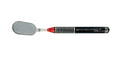 Espejo quirúrgico eléctrico de doble cara (22 × 37 mm) con mango de acero inoxidable y diámetro de 13 mm.
