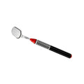 Espejo quirúrgico eléctrico de doble cara (22 × 37 mm) con mango de acero inoxidable y diámetro de 13 mm.