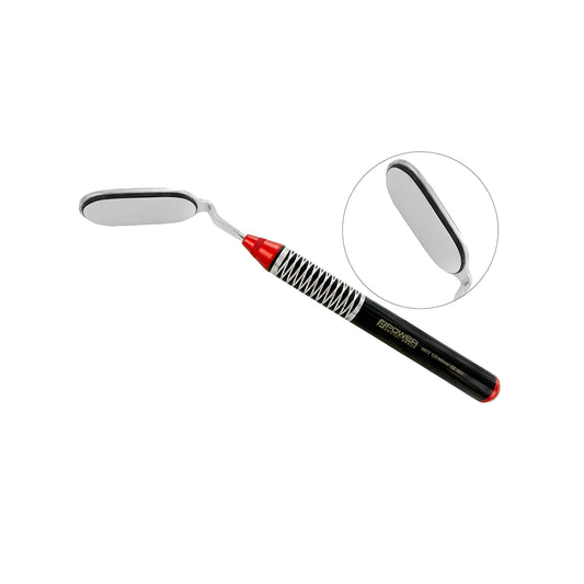 Power Surgical Mirror Set – Long Face Double-Sided (22 × 37 mm) with C/S Handle, Ø 13 mm