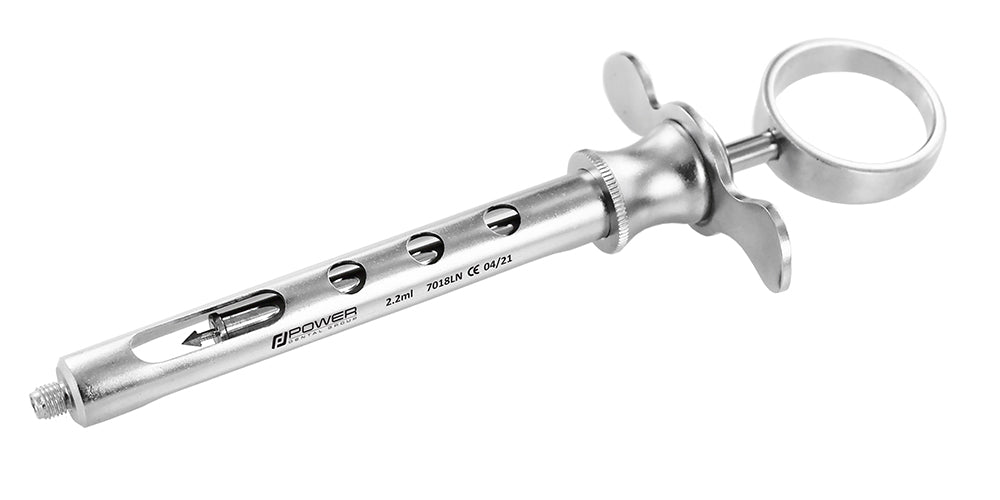 SYRINGES ASPIRATED 2.2ml WING, RECOMMEND USE OF PLASTIC NEEDLES (NOT ALUMINIUM)