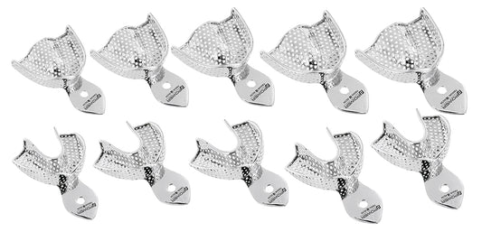 Impression Trays  Perforated, Set of 10 (Upper and Lower)