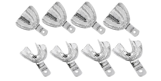 Impression Trays  Perforated Denture, Set of 8 (Upper and Lower)