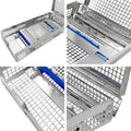 Cassette à double charnière pour instruments – 16 instruments, double rack