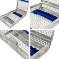 Cassette à double charnière pour instruments – 8 instruments, rack simple haut