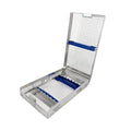 Cassette à double charnière pour instruments – 8 instruments, rack simple haut