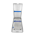 Double-Hinged Utility Cassette – Holds 10 Instruments, 8.0 × 4.5 × 1.2 in (203 × 114 × 31 mm)