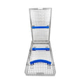 Double-Hinged Utility Cassette – Holds 10 Instruments, 8.0 × 4.5 × 1.2 in (203 × 114 × 31 mm)