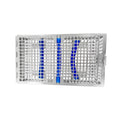 Double-Hinged Utility Cassette – Holds 10 Instruments, 8.0 × 4.5 × 1.2 in (203 × 114 × 31 mm)