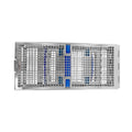 Double-Hinged Instrument Cassette – Holds 12 Instruments, Double Rack, 8.0 × 3.5 × 1.2 in (203 × 90 × 31 mm)