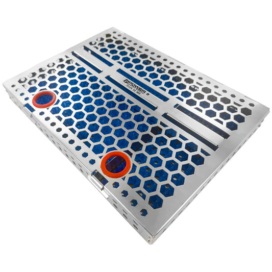 Surgical Cassette with Rack & Partition – Holds 15+ Instruments | Power Dental Group