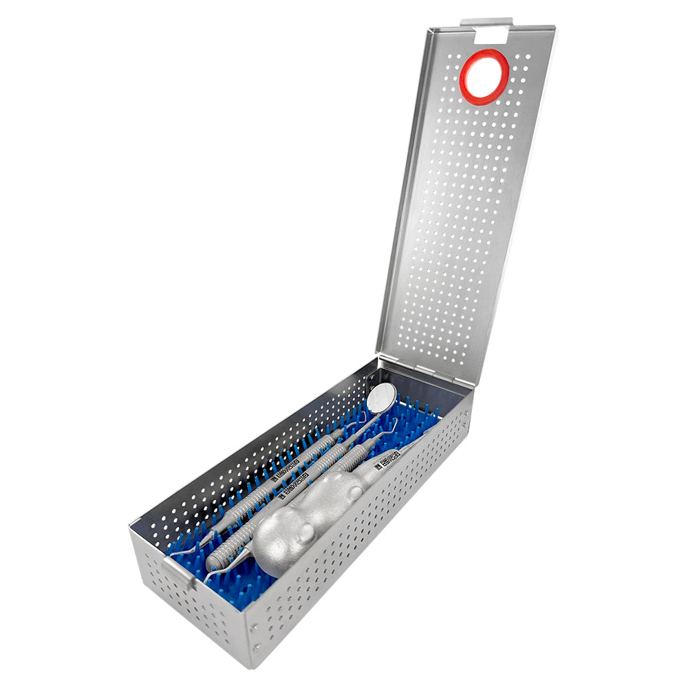 Power Utility Cassette – Holds 5 Instruments, 8.3 × 3.0 × 1.6 in (210 × 75 × 40 mm)