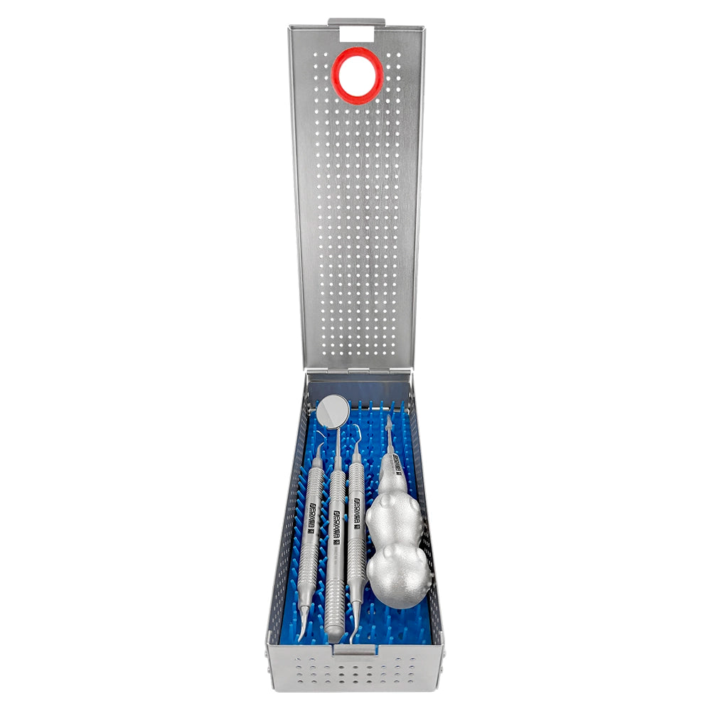 Power Utility Cassette – Holds 5 Instruments, 8.3 × 3.0 × 1.6 in (210 × 75 × 40 mm)