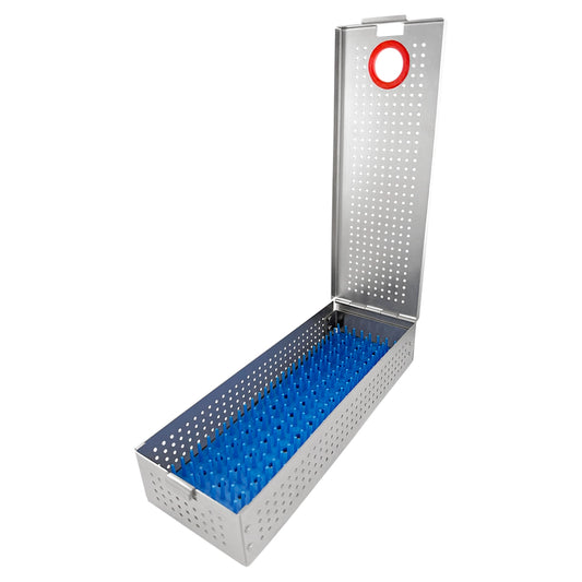 Power Utility Cassette – Holds 5 Instruments, 8.3 × 3.0 × 1.6 in (210 × 75 × 40 mm)