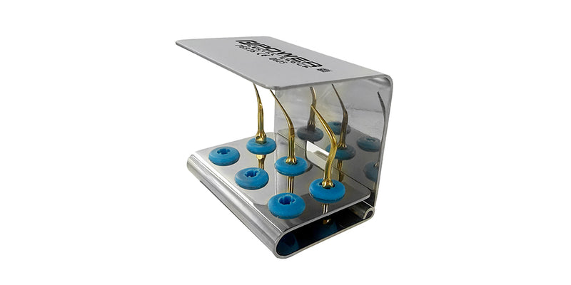 EMS-Compatible Gold Piezo Scaler Tips – Periodontal Kit, Set of 4 with Tip Holder