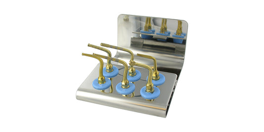 IMPLANT PREPARATION BONE SURGERY TIP SET OF 6 WITH CASSETTE CODE:8130S / MECTRON COMPATIBL